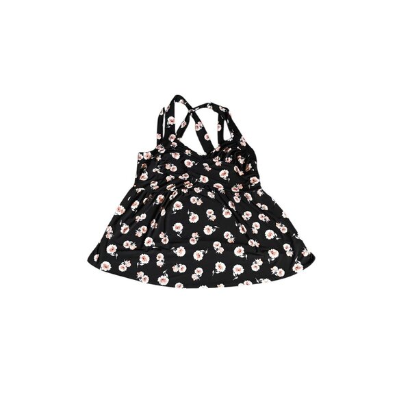Torrid Black and Pink Flower Print Tank Top - Picture 1 of 5